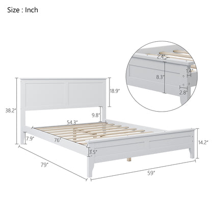 Miller Full Size Platform Bed Frame - White