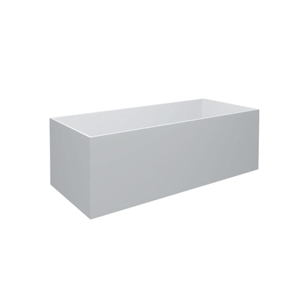 Toei 67" Solid Surface Freestanding Soaking Bathtub - Matte White