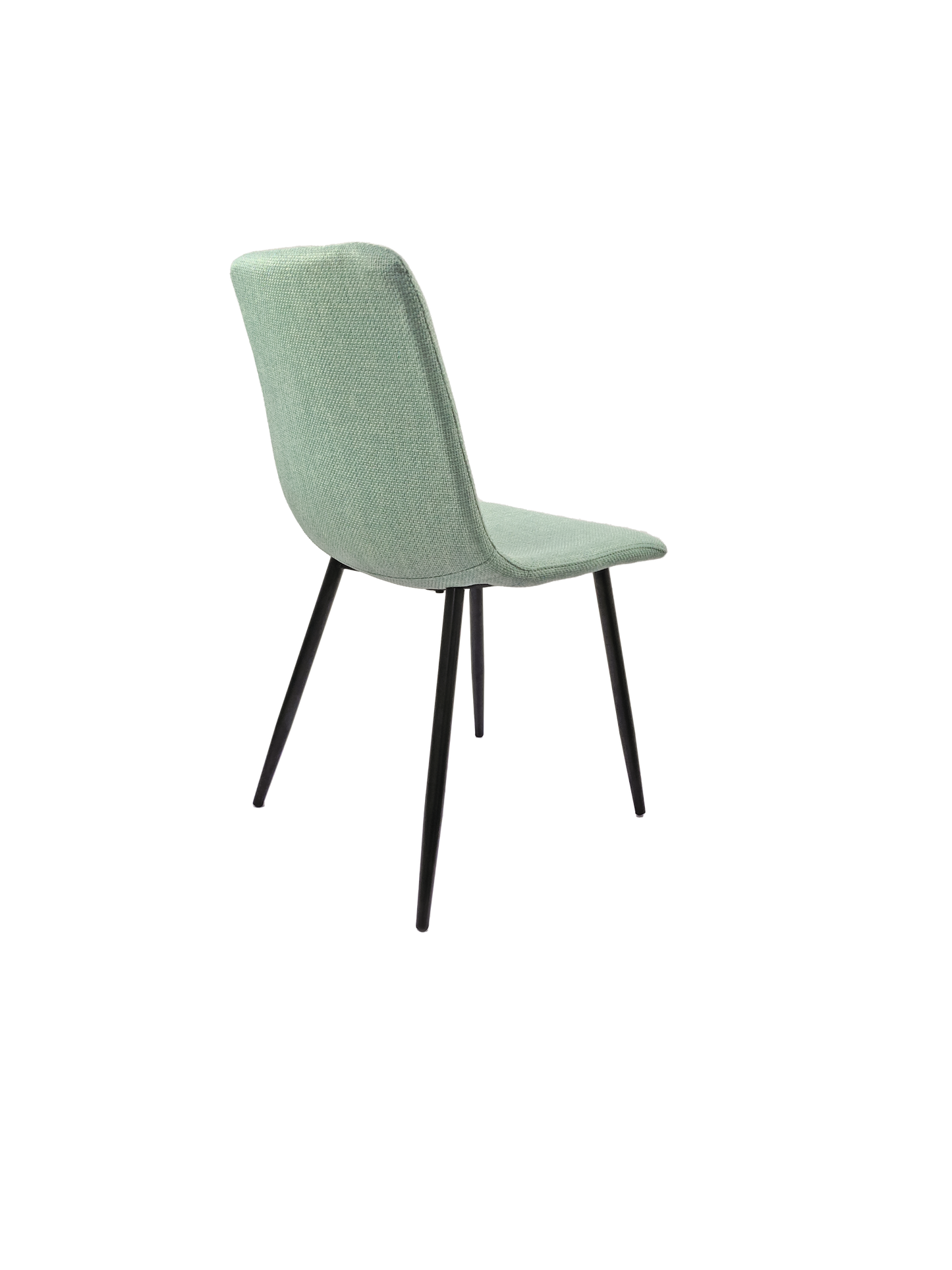 Ona Suedette Dining Chairs with Black Metal Leg (Set of 2) - Light Green