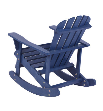 Garvin Adirondack Rocking Chair Solid Wood - Navy Blue