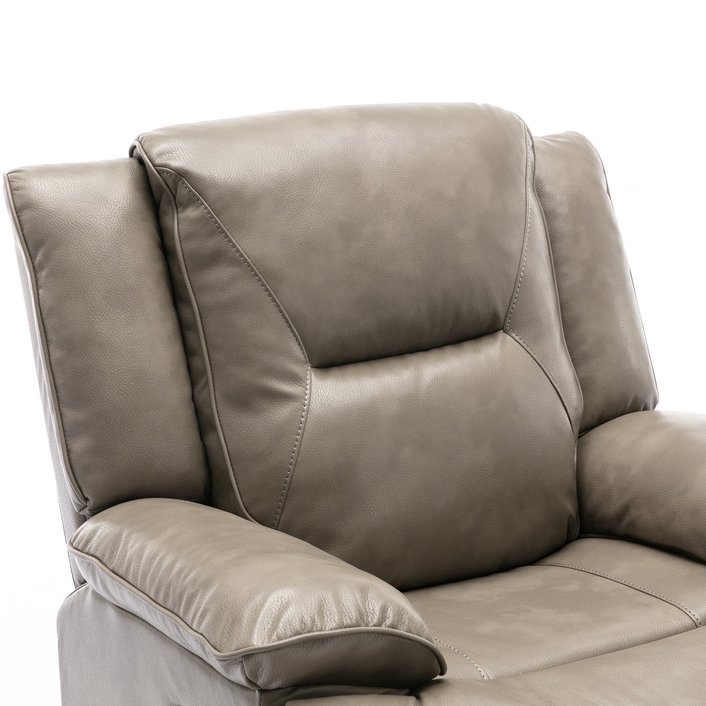 Meyer 360° Swivel and Rocking Manual Recliner Chair with a LED - Gray