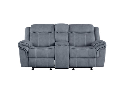 Zubaida Velvet Loveseat w/Console (Glider & Motion)