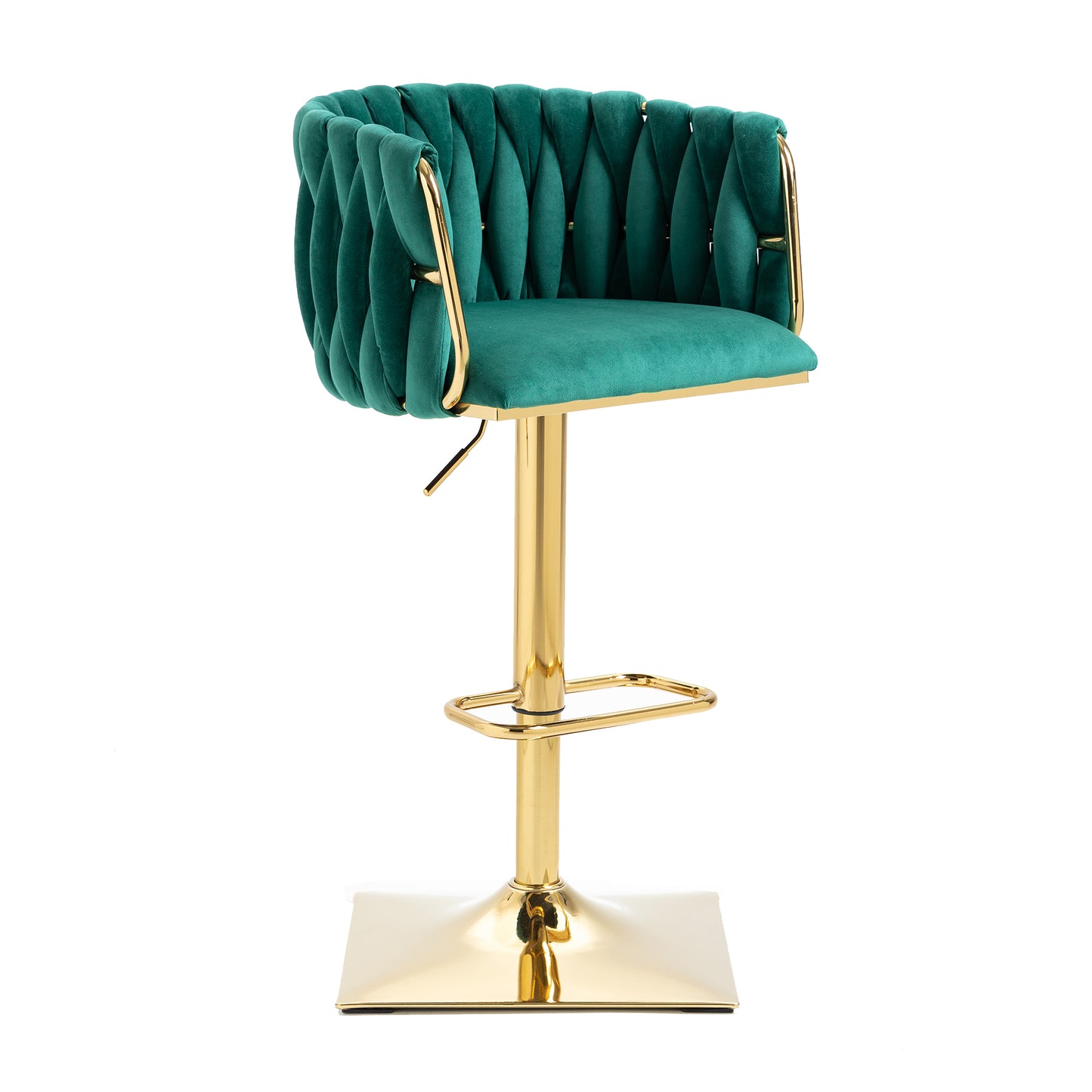 Noah Vintage Counter Height Bar Chairs   - Emerald Set of 2