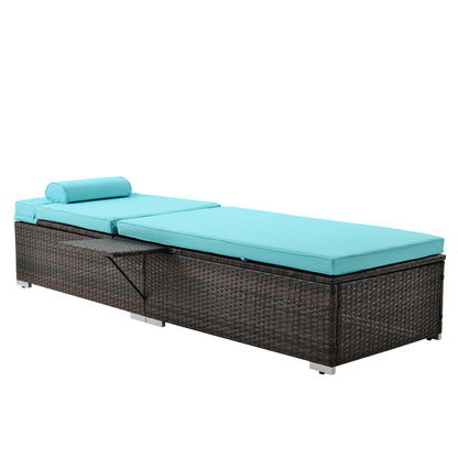 Valencia Outdoor PE Wicker Chaise Lounge  (Set of 2)