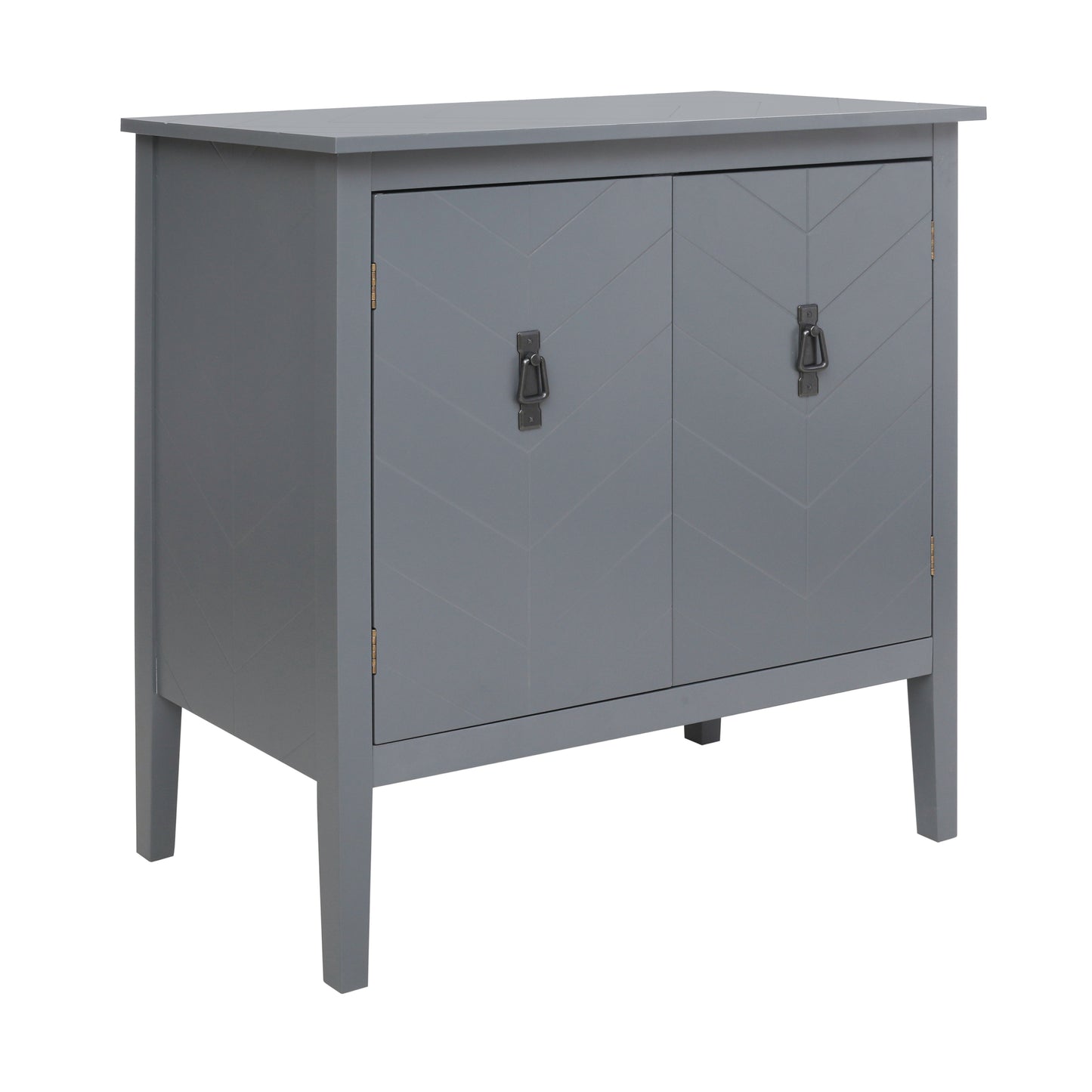 Aaron 2 Door Wooden Cabinets - Gray