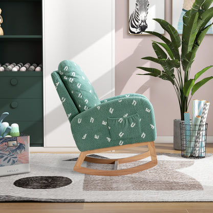 Russo Modern Rocking Chair - Green