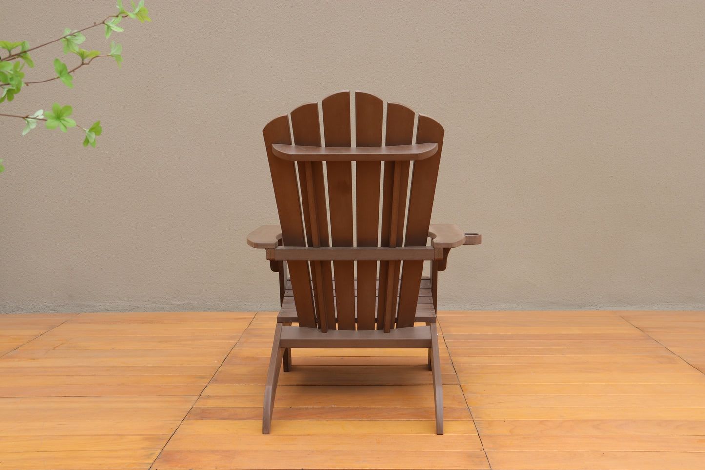 Tomi Patio Polystyrene Adirondack Chair - Brown