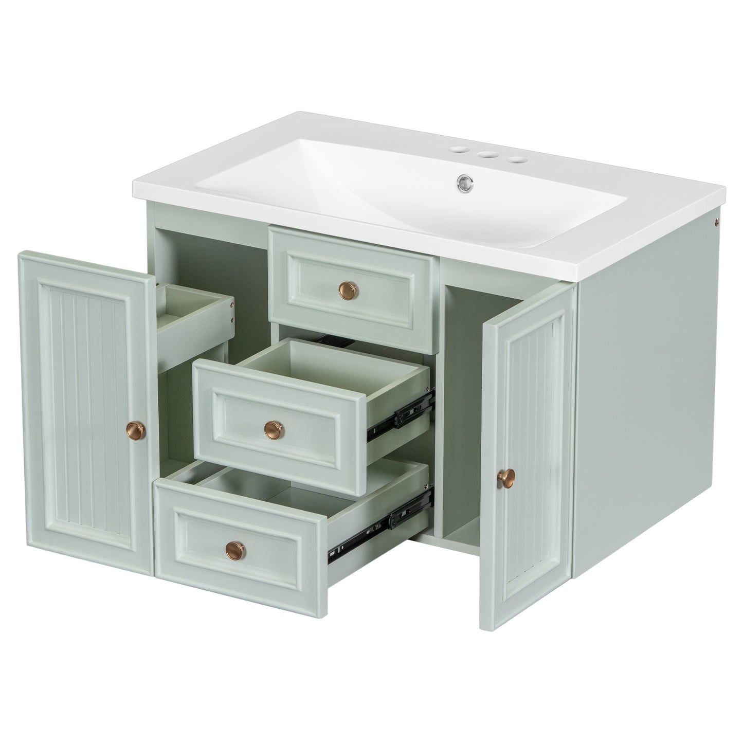 Greenwood Wall Mounted Bathroom Vanity