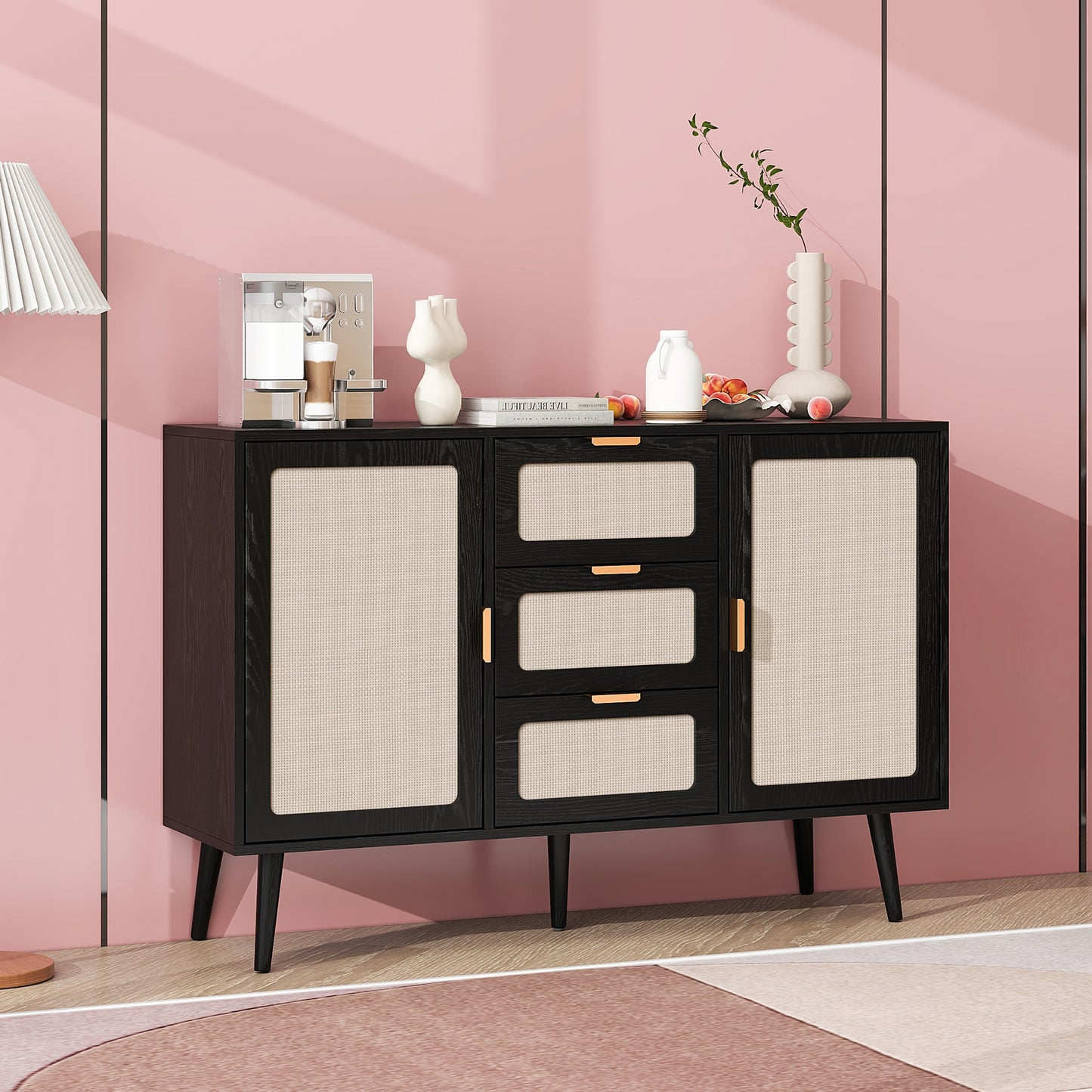 Keith Accent Storage Cabinet - Black