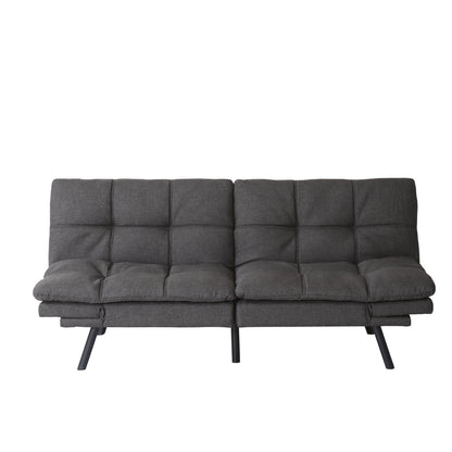 Koa Modern Convertible Memory Foam Futon Sofa Bed - Dark Grey