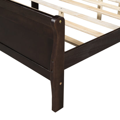 Urban Fusion Queen Size Wood Platform Bed - Espresso