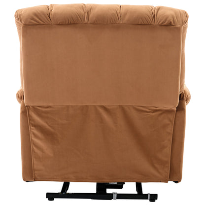 Parsons Power Recliner with Massage Function - Light Brown