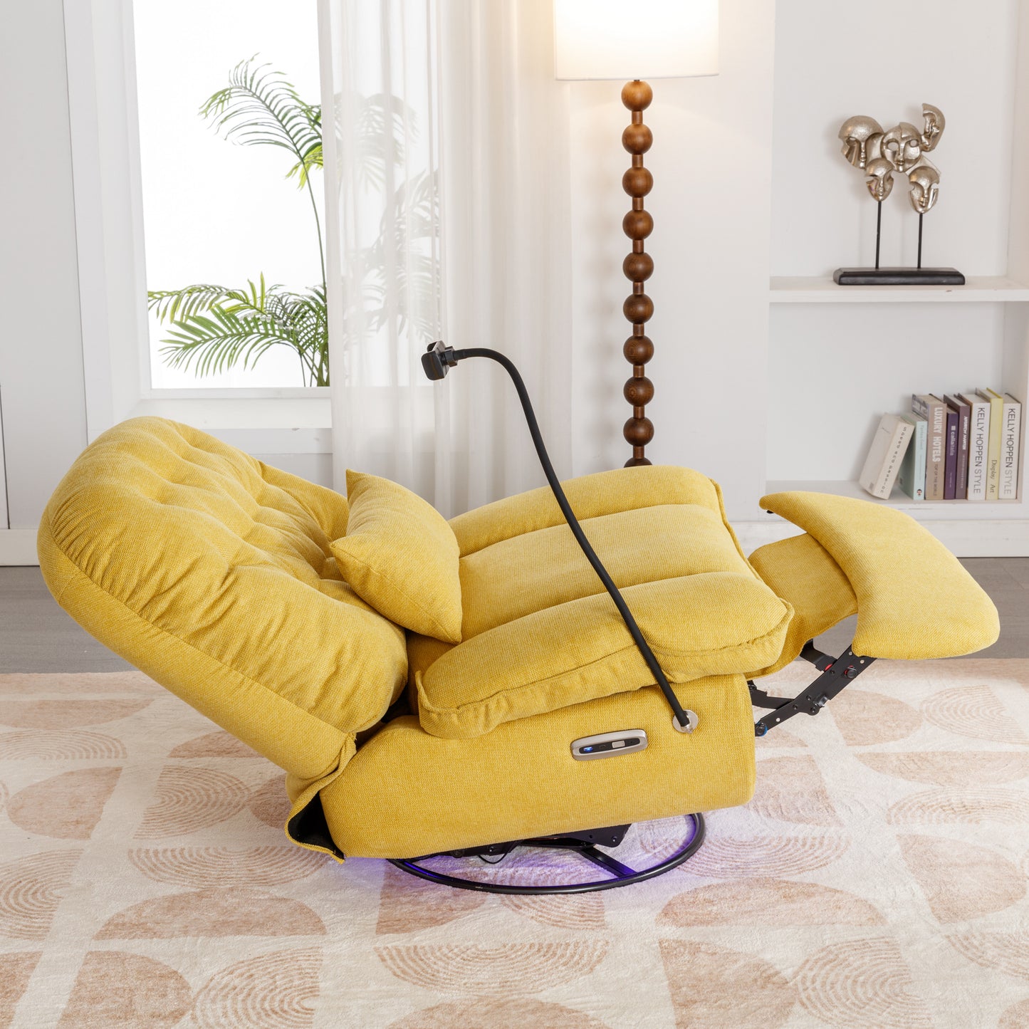 Roxie 270 Degree Swivel Power Recliner with Voice Control - Yellow