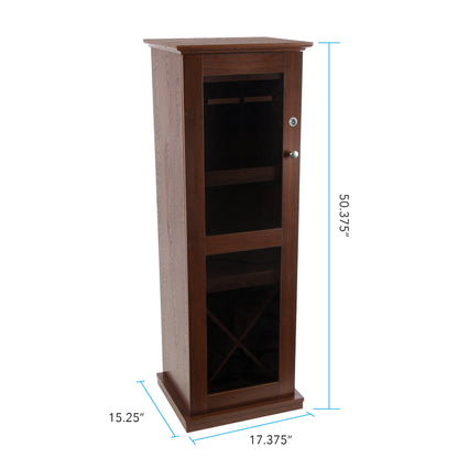 Herrin Locking Bar Cabinet - Chestnut