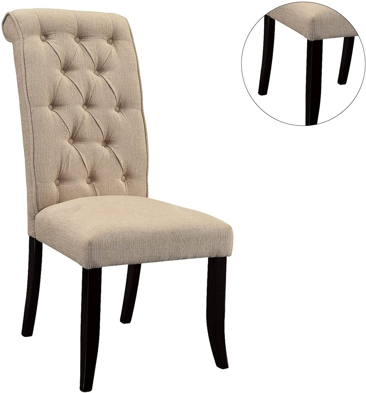 Casey Fabric Dining Chairs (Set of 2) - Beige