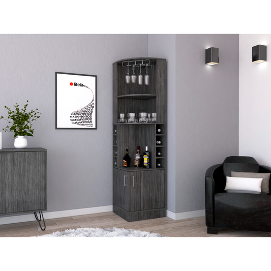 Nikita Corner Bar Cabinet - Gray