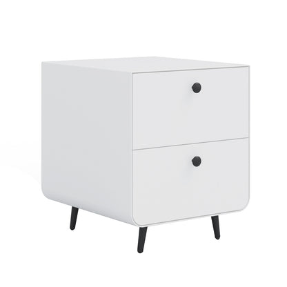 Jif Modern Nightstand With 2 Drawers - White