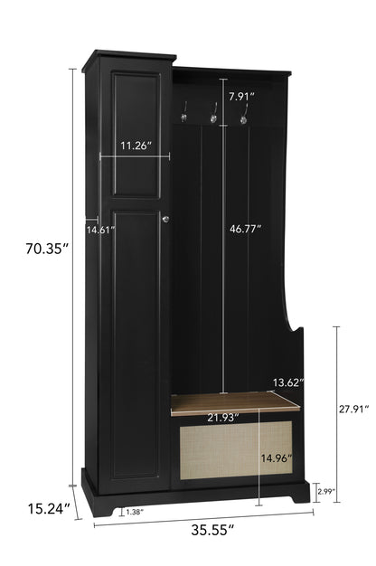 Tero 1 Door Closet - Black