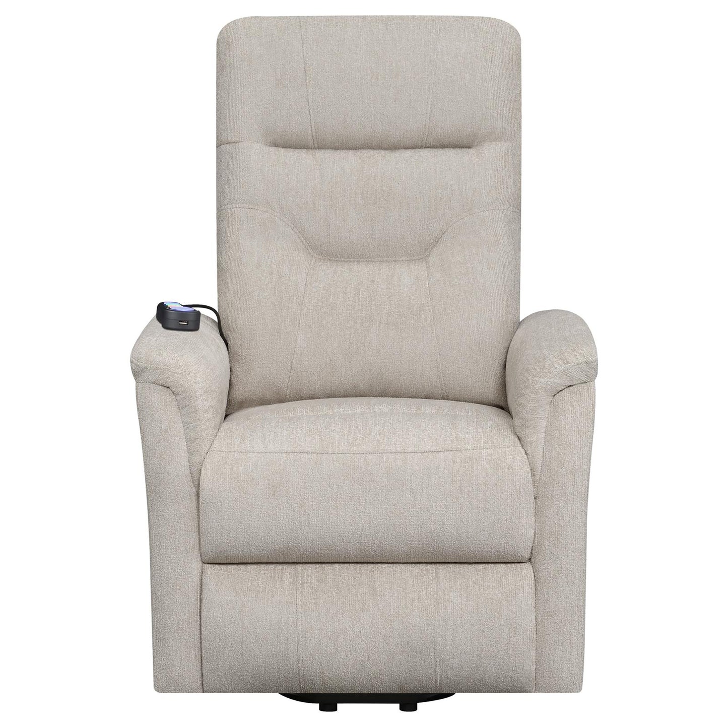 Lennox Power Lift Recliner with Storage Pocket - Beige