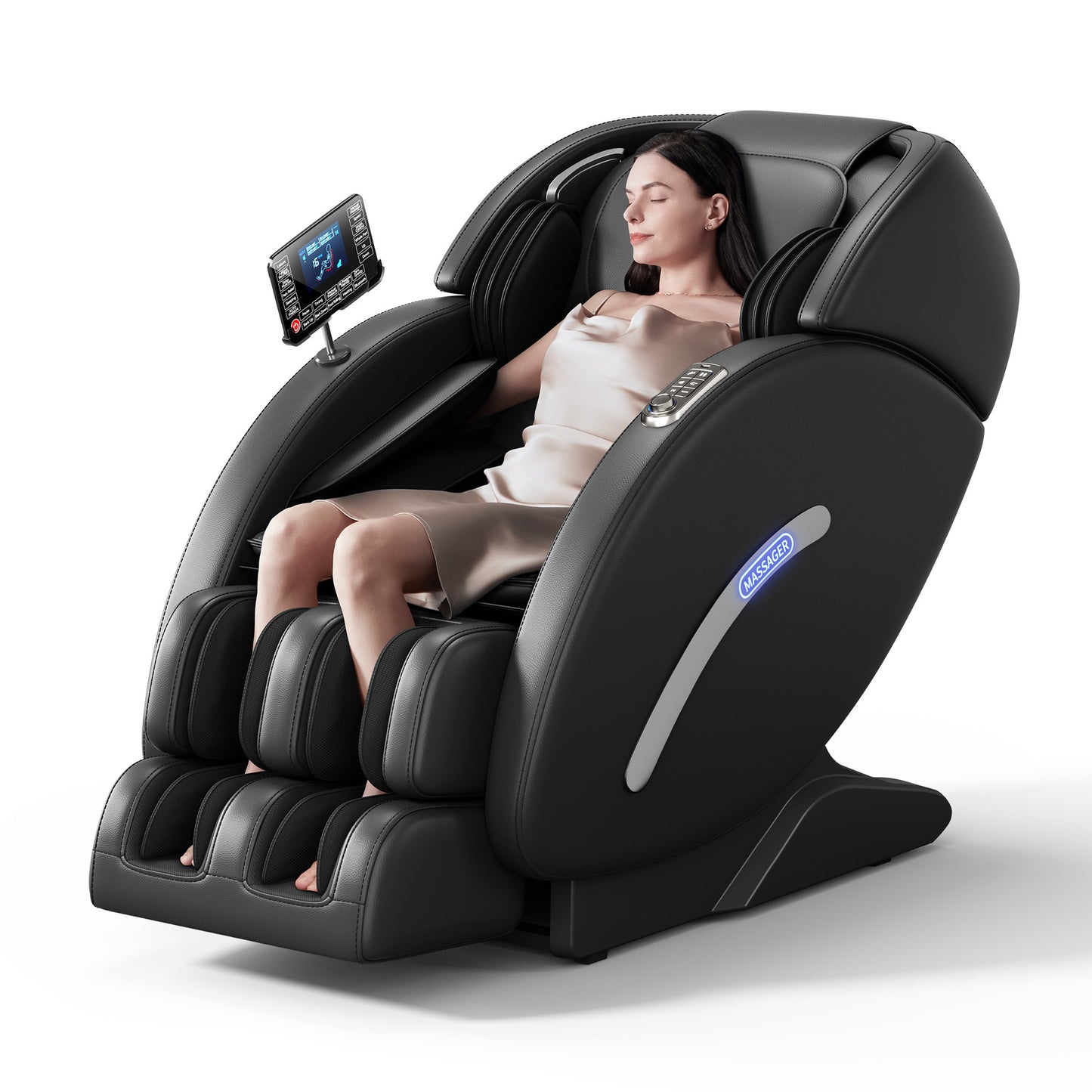 Evie Zero Gravity Full Body Massage Chair - Black