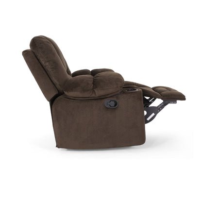 Luxurious Manual Recliner Chair - Chocolate