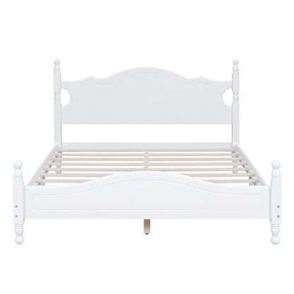 Quarto II Queen Size Wood Platform Bed Frame - White