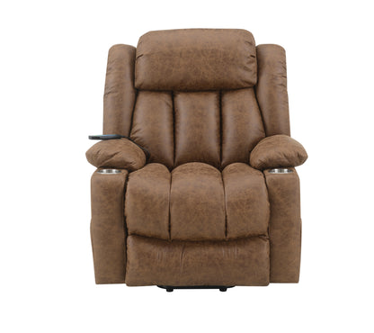 Preston Power Lift Recliner with Heating and Massage - Brown