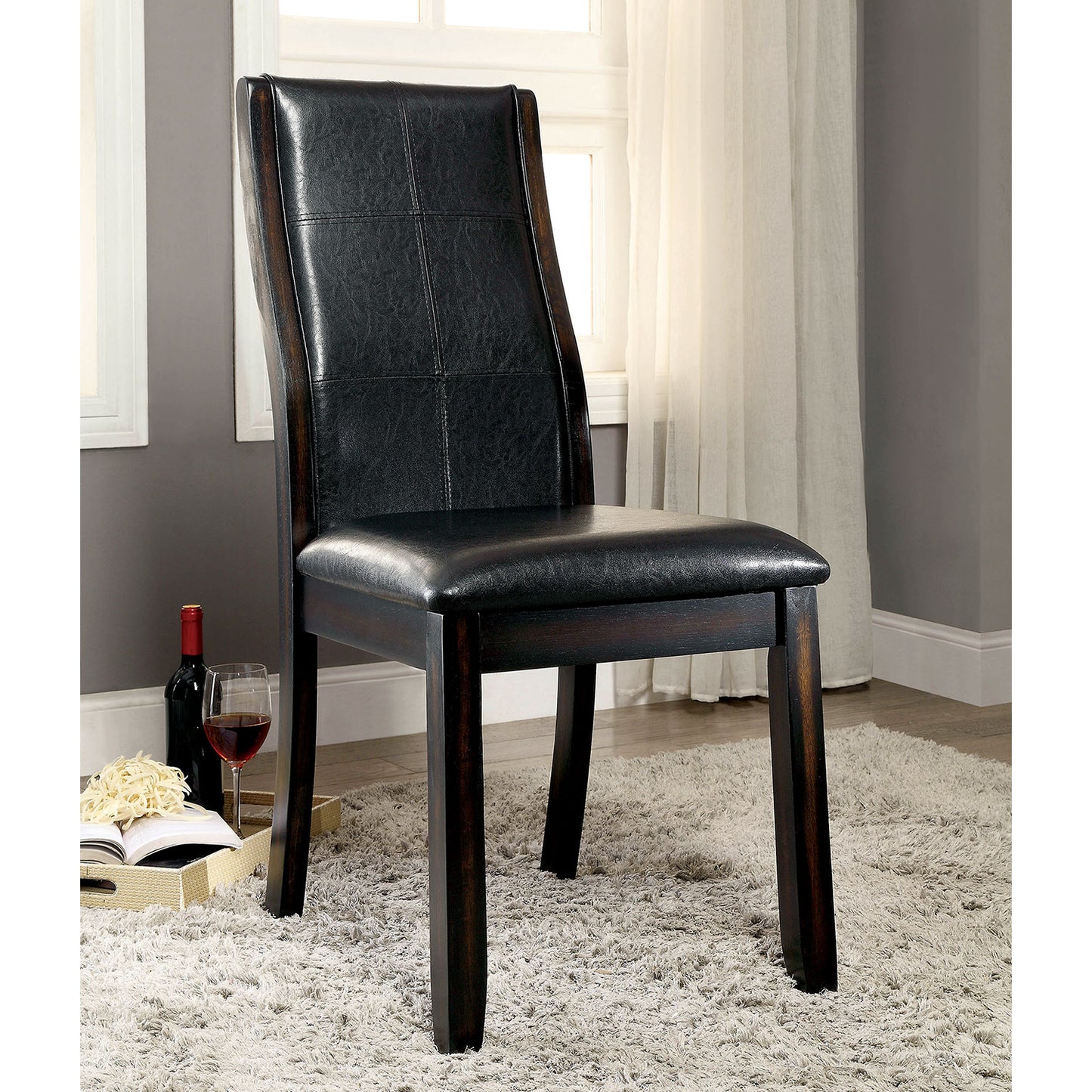 Sutton Leatherette Dining Chairs (Set of 2) - Espresso