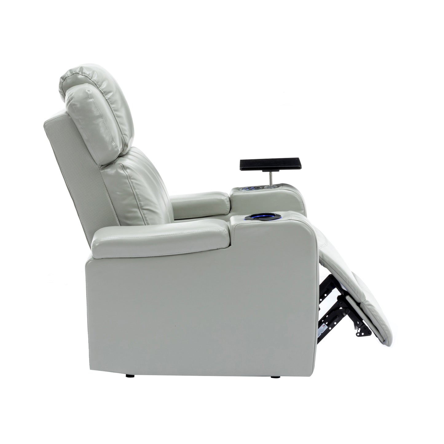 Xavier PU Leather Power Recliner - Gray