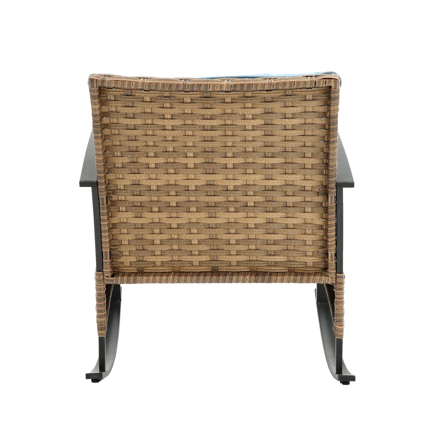 Stearns 3 Pc Rocking Rattan Set - Gray