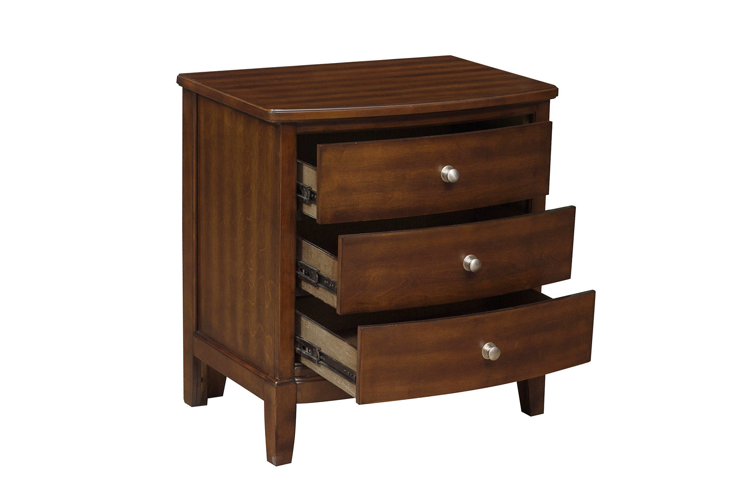 Civi Nightstand of 3x Drawers - Dark Cherry