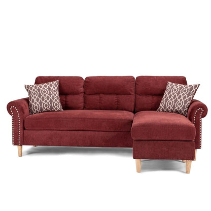 Esme Reversible Sectional Sofa Set  - Red