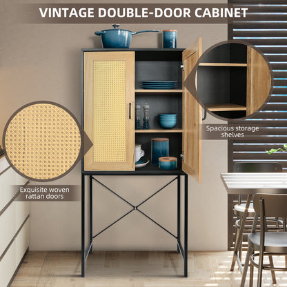 Hilltop Rattan Doors High Cabinet