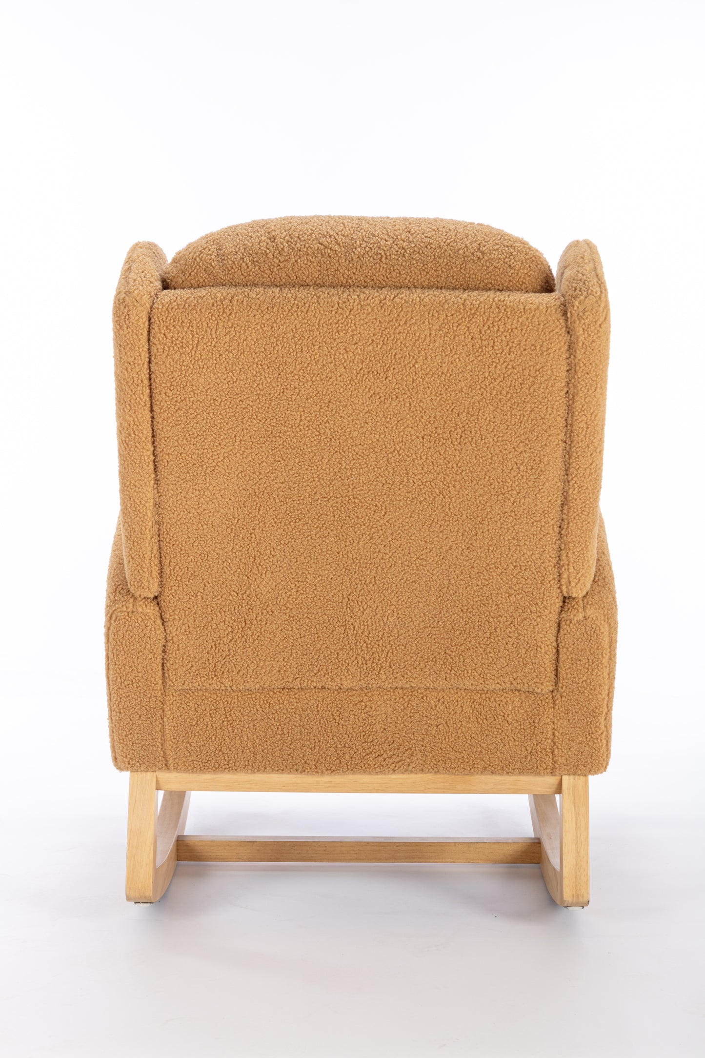 Nadia Teddy Fabric Rocking Chair - khaki