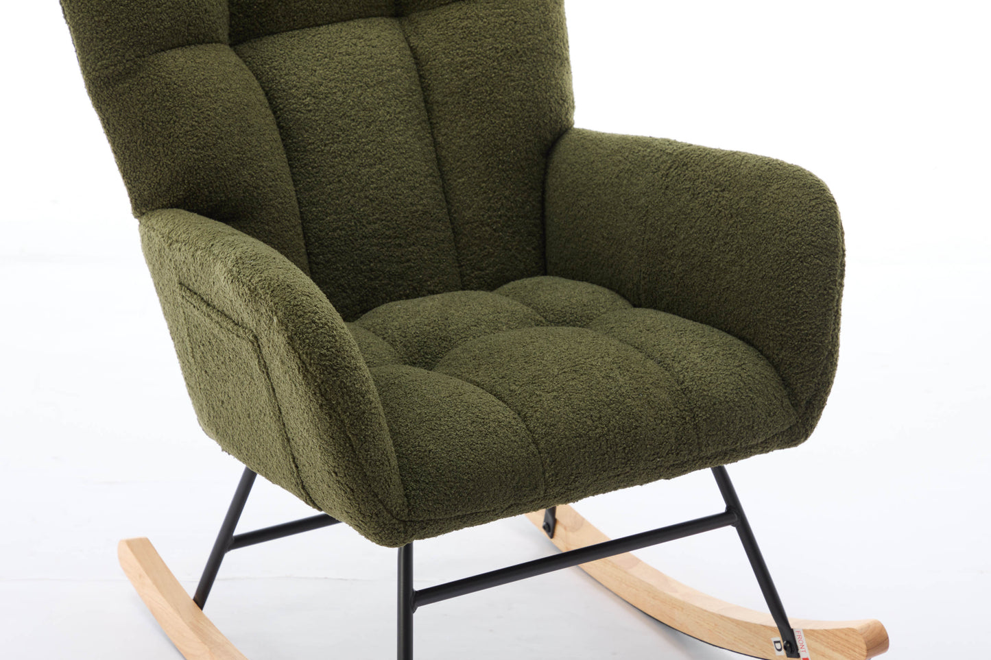 Hari Modern Nursery Rocking Chair - Dark Green