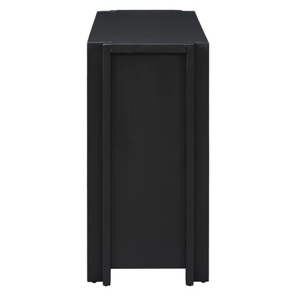 Rin Storage Cabinet Sideboard with 4 Doors - Black