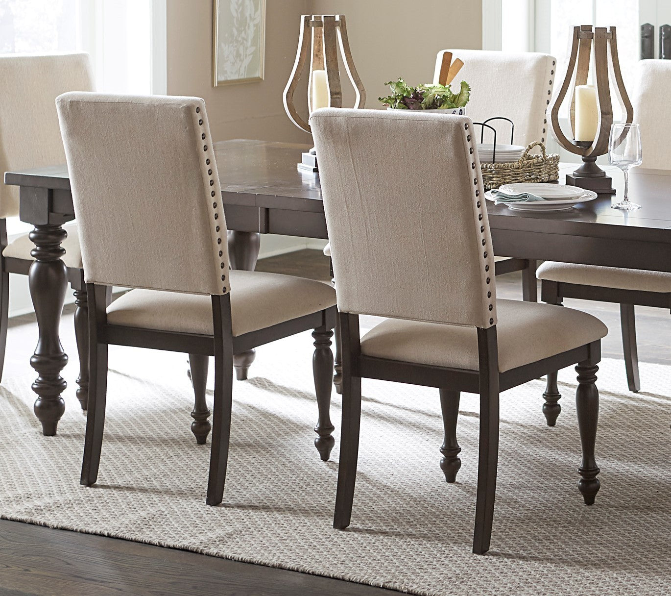 Zonos Fabric Dining Chair (Set of 2) - Brown Gray