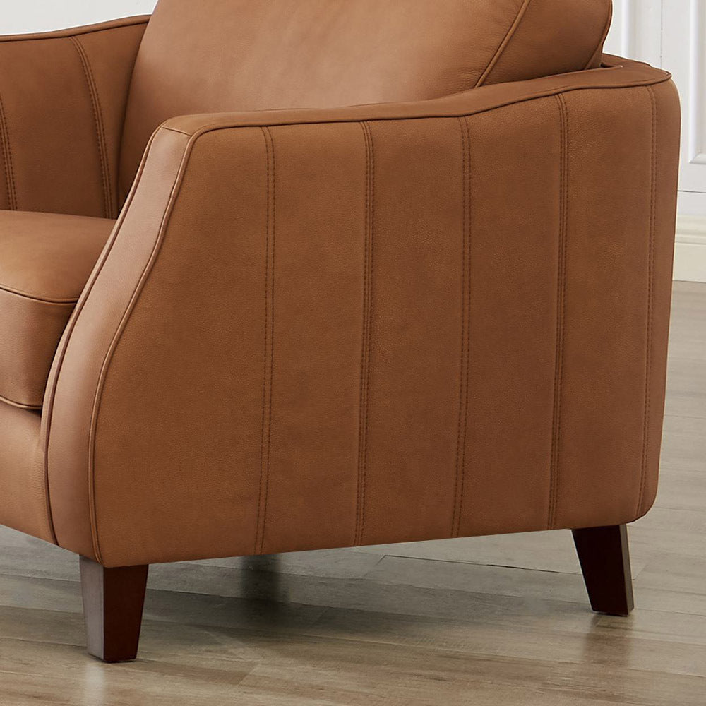 Aria Top Grain Leather Loveseat