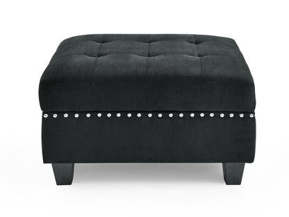 Supa Modular Sectional Velvet Sofa Set 2 - Black