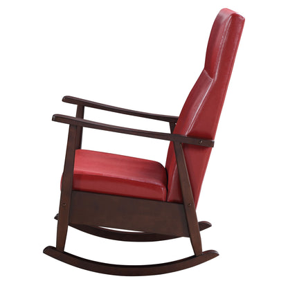 Blake Rocking Chair with Armrest - Red+Brown