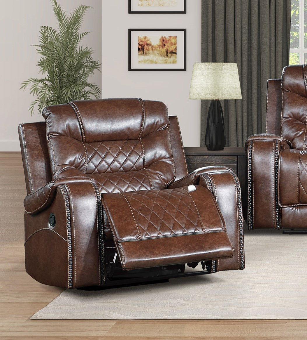 Baxter Swivel Glider Reclining Chair - Brown