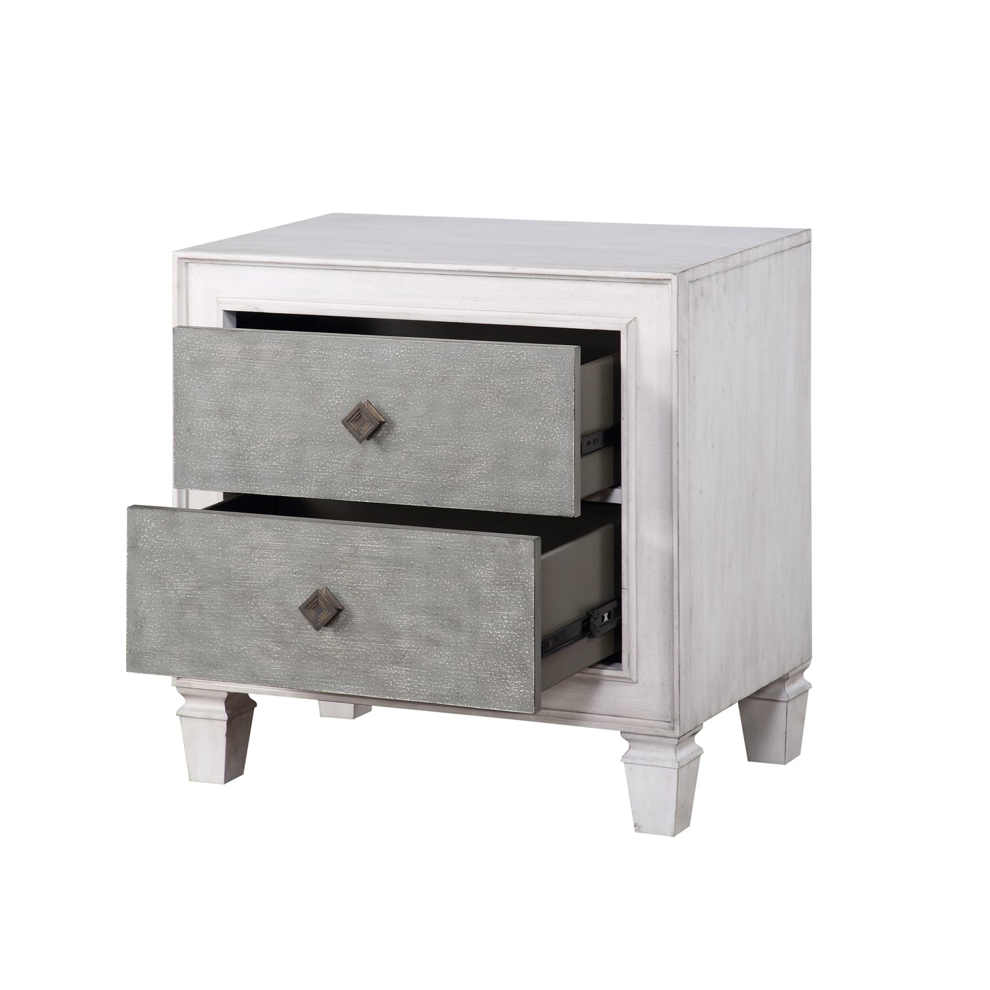 Katia Nightstand - Gray & White