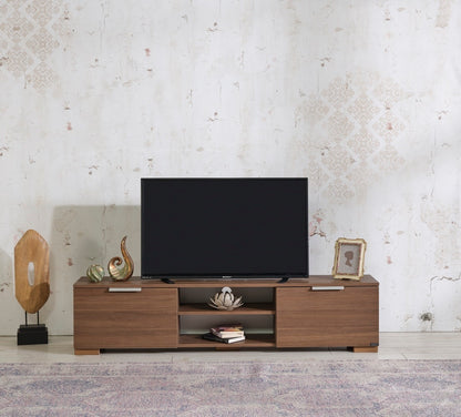 April Mid Century Modern TV Stand - Walnut