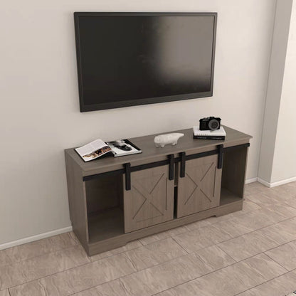 Lane TV Stand with Sliding Barndoors - Gray