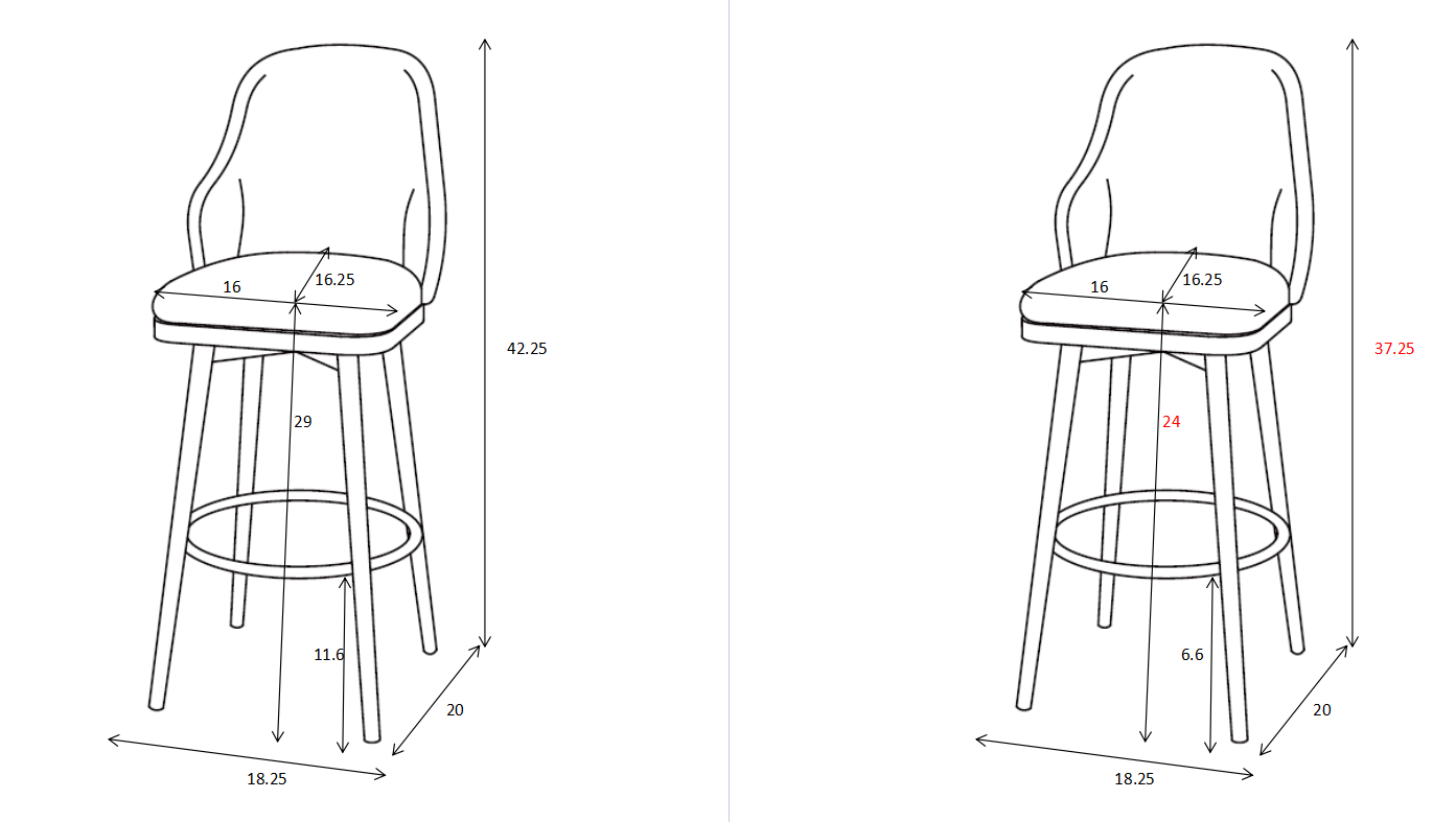 Calm Counter Height Stools - Gray Set of 2