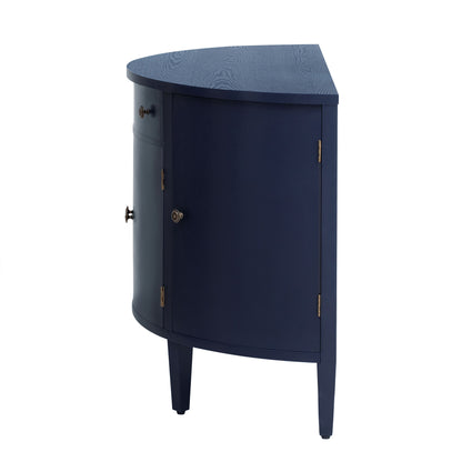 Hobs Curved Design Storage Cabinet - Navy Blue