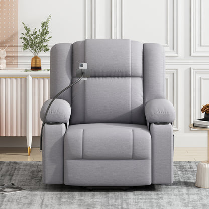 Dawson Power Lift Recliner with Massage - Gray