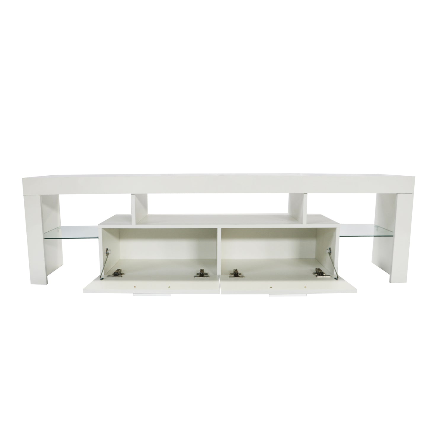 Lacey TV Stand with LED light - White