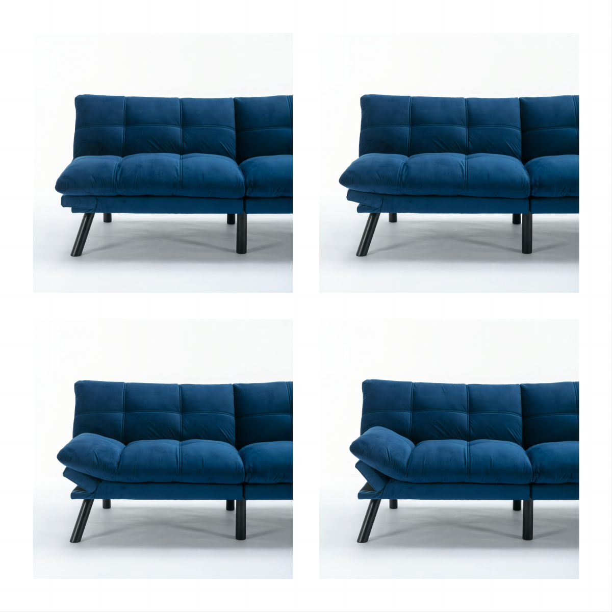 Vega Convertible Folding Modern Sofa Bed - Navy Blue