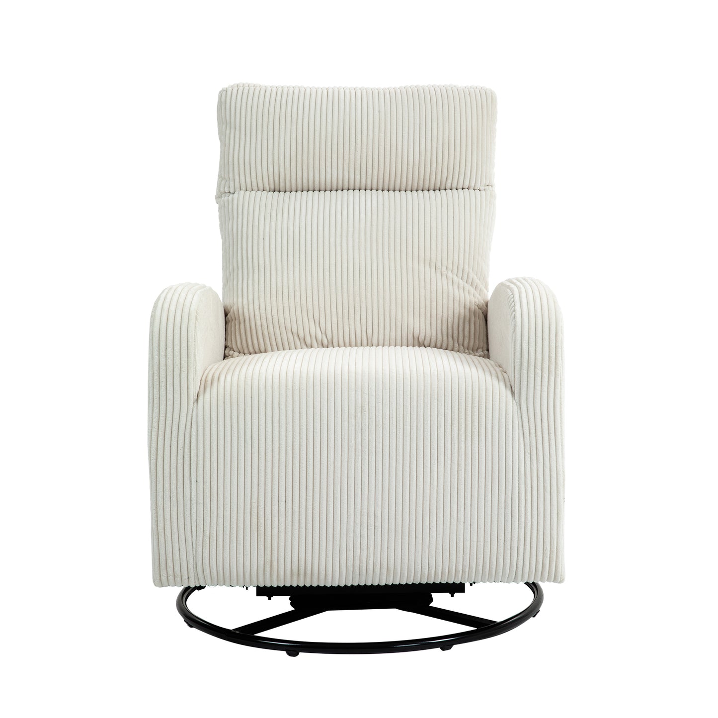 JiaDa Upholstered Swivel Rocking Chair - Beige